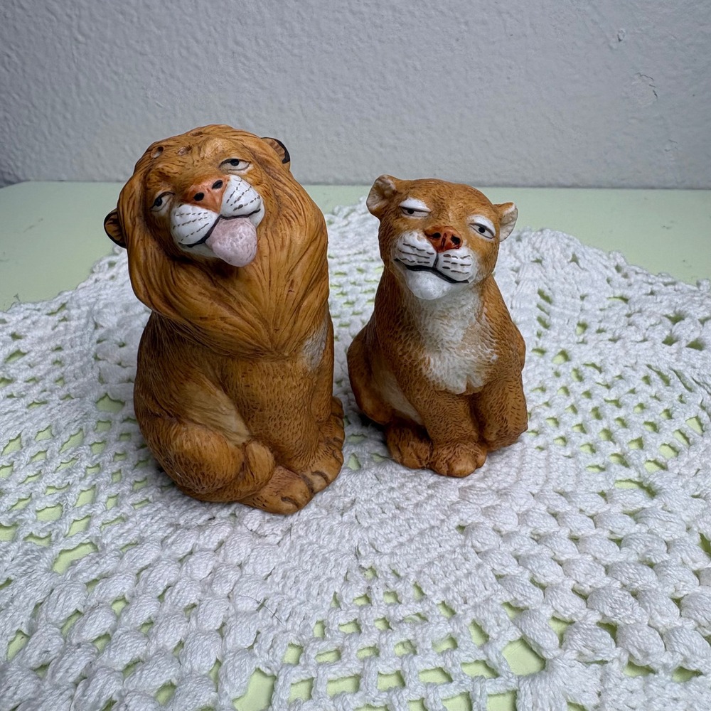 Vintage Franklin Mint Unisex Salt & Pepper Shakers Noahs Ark Kitsch Ceramic 1987